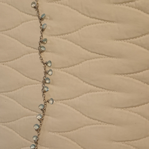 Elegant Blue Gemstone sterling silver anklet - Picture 3 of 3